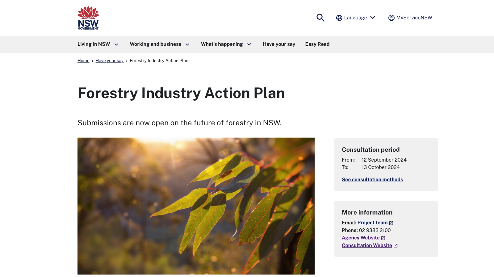 NSW Forestry Industry Action Plan