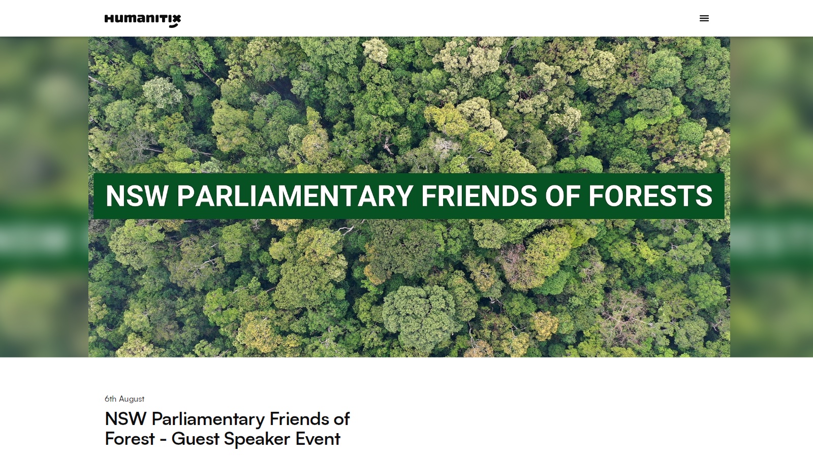 NSW Parliamentary Friends of Forest Guest Speaker Event